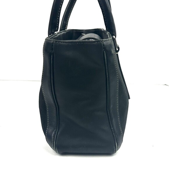 Coach Canvas Purse Black Leather Trim No. MOP-9428 - Picture 4 of 16